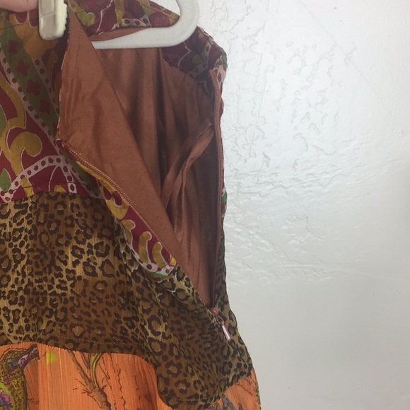 CASUAL LIVING Silk Blend Multi Tiered Lined Skirt - Picture 2 of 5